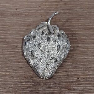 1968 Sarah Coventry Ice Strawberry Vintage Brooch Signed